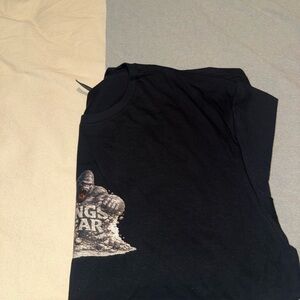 Black Graphic Gilddan T-Shirt with Gorilla Design